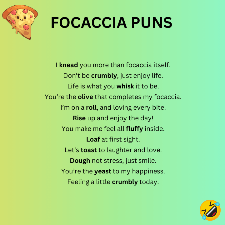 Focaccia Puns One-Liners  