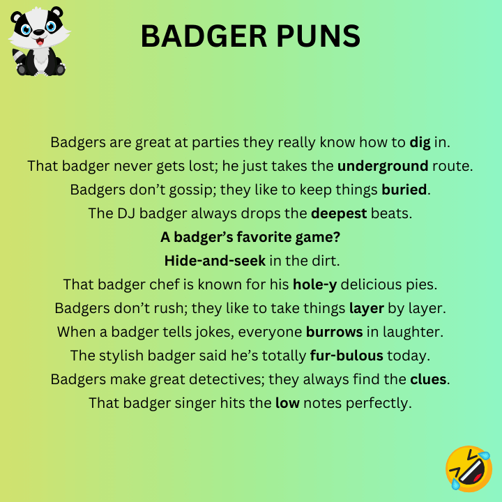 Funny Badger Puns