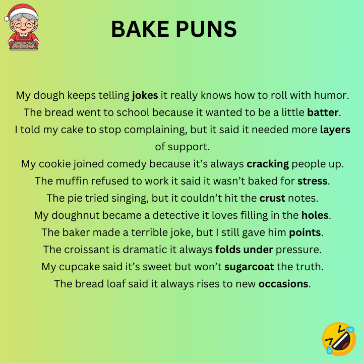 Funny Bake Puns  