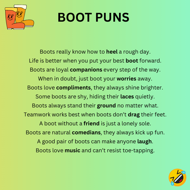 Funny Boot Puns 