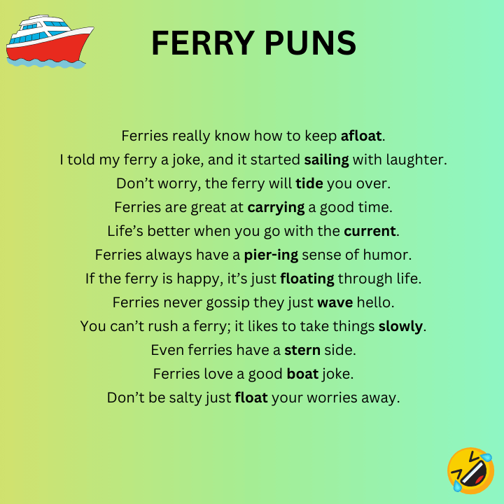 Funny Ferry Puns