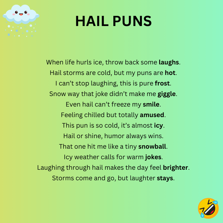 Funny Hail Puns