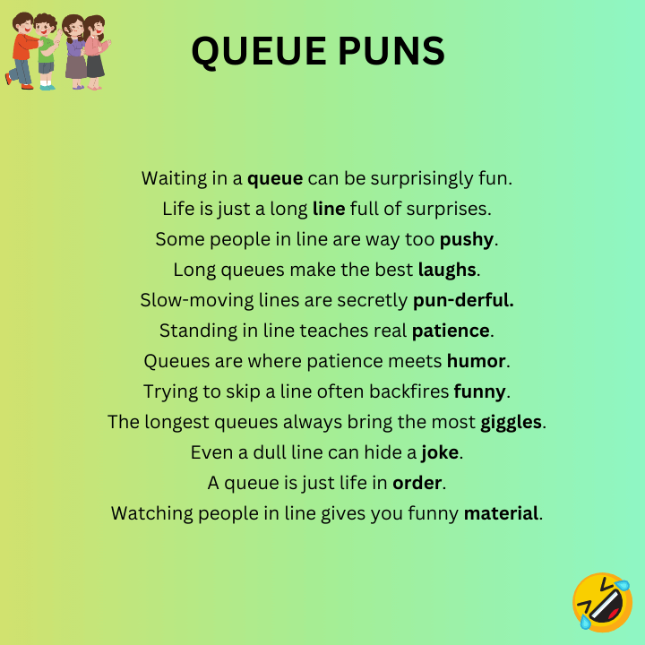 Funny Queue Puns