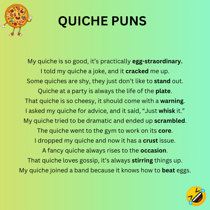 Funny Quiche Puns