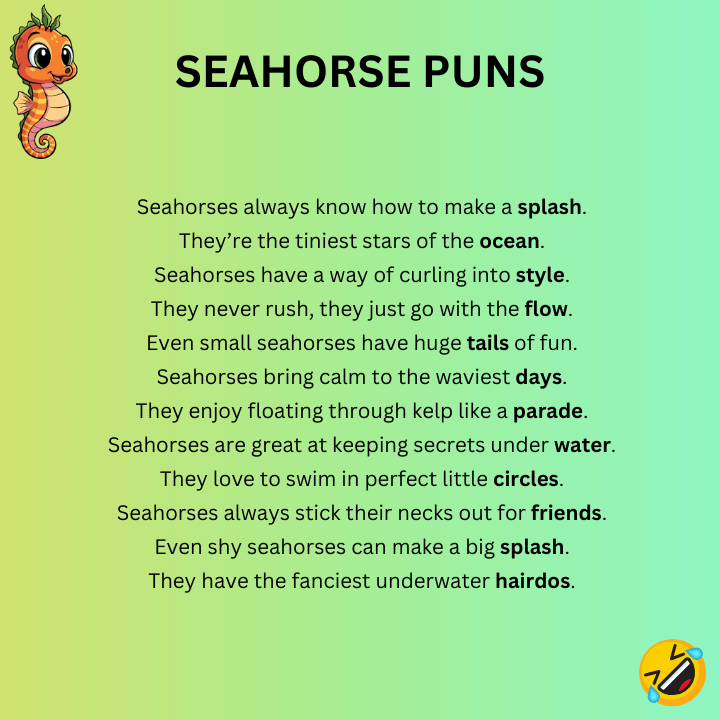 Funny Seahorse Puns