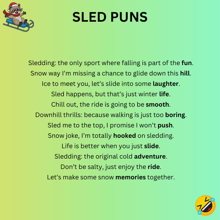 Funny Sled Puns
