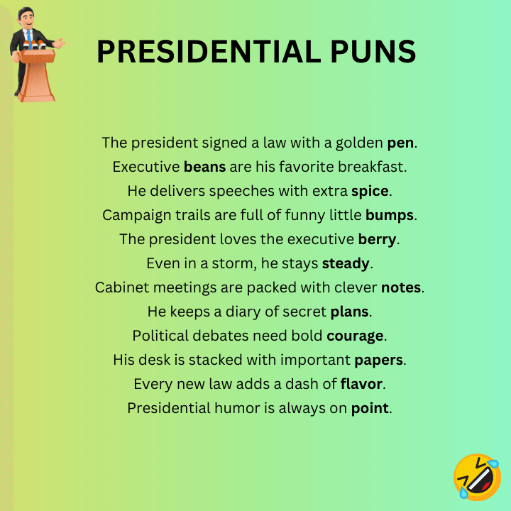 Presidential Puns One-Liners
