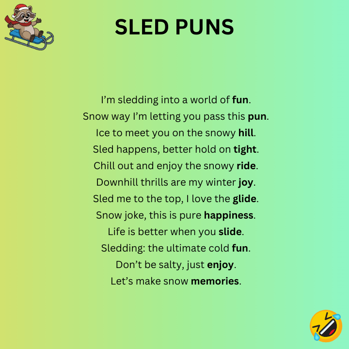 Sled Puns One-Liners