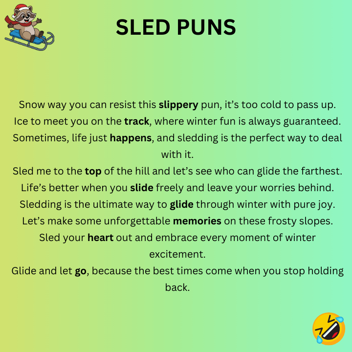 Sled Puns