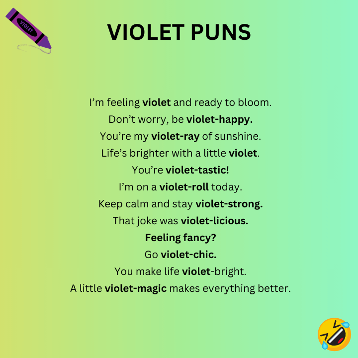 Violet Puns One-Liners