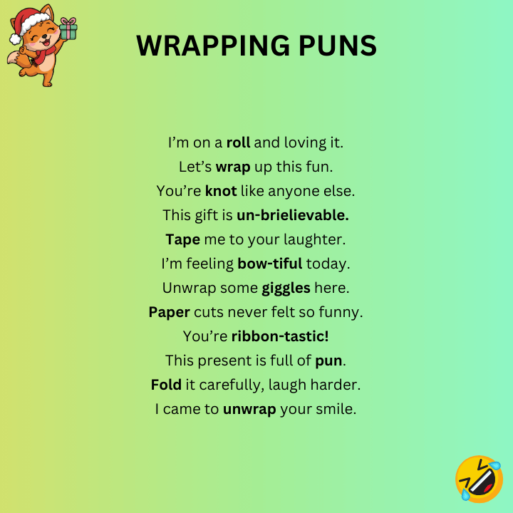 Wrapping Puns One-Liners